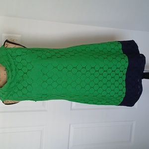 SOLD SOLD Green and blue lace mini dress
